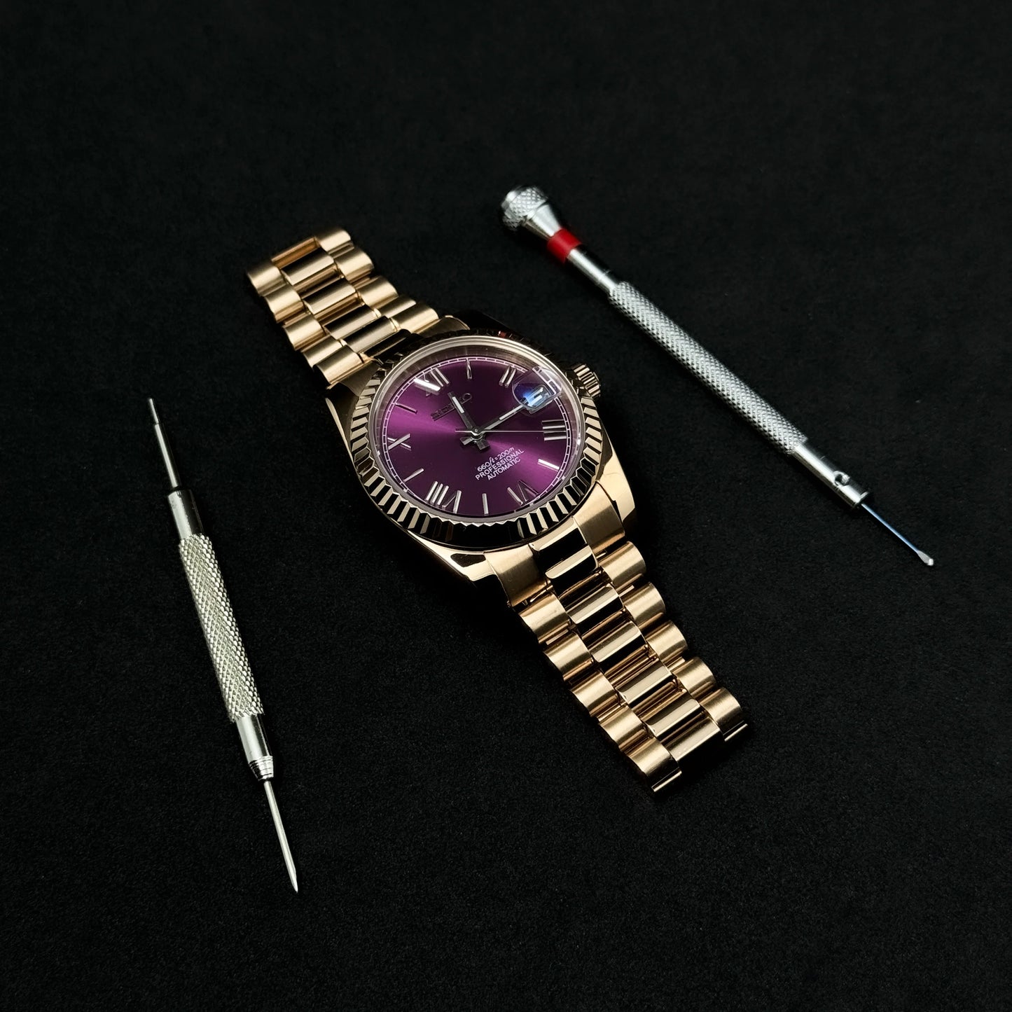 SEIKOJUST CHERRY ROSE GOLD - NH35 AUTOMATIC WATCH