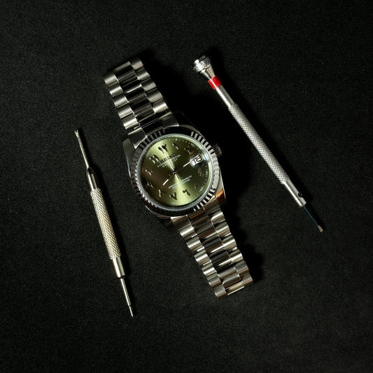 SEIKOJUST OLIVE ARABIC - NH35 AUTOMATIC WATCH