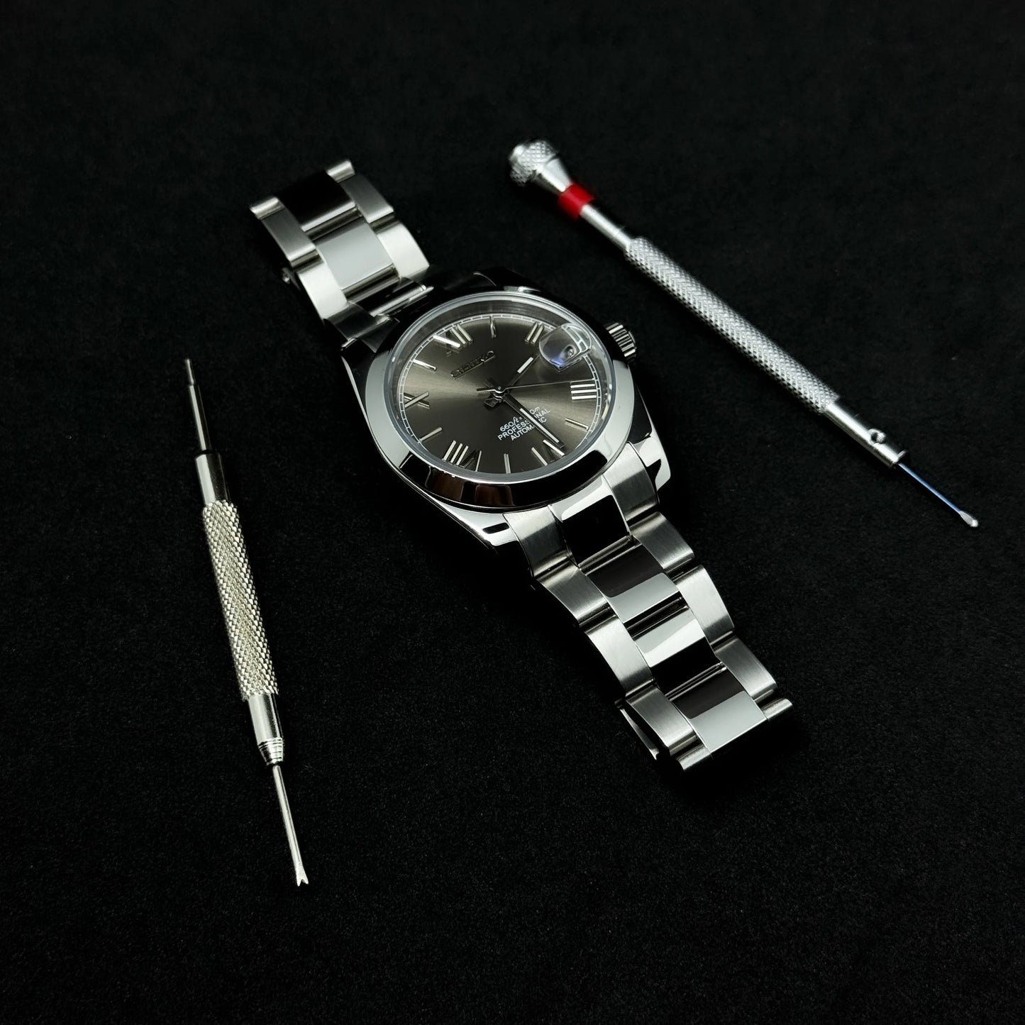 SEIKOJUST CLASSIC SILVER ROMAN - NH35 AUTOMATIC WATCH