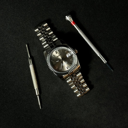 SEIKOJUST GREY ROMAN - NH35 AUTOMATIC WATCH